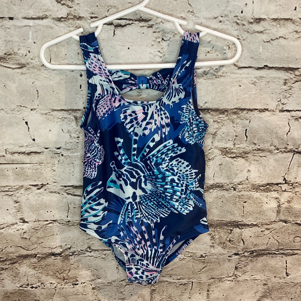 Carter's Blue One Piece Swimsuit with Fish Print